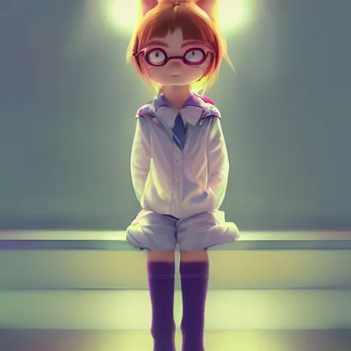 Prompt: little girl in pajama. digital artwork made by ilya kuvshinov, inspired by zootopia, highly detailed, realistic,