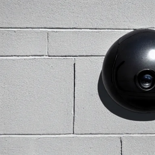 Prompt: A ball made of surveillance cameras