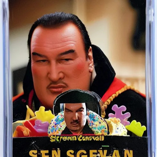 Image similar to Steven Seagal as a happy meal toy