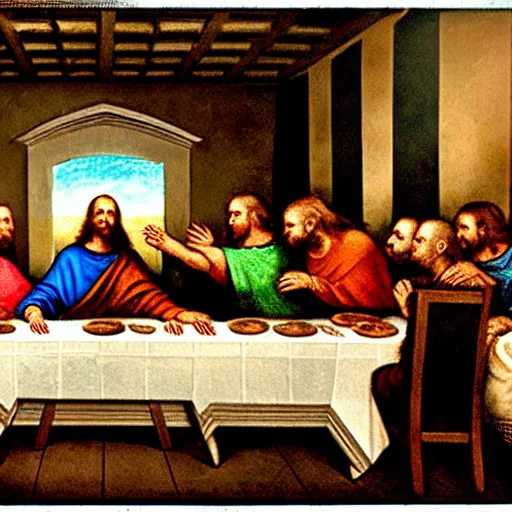 Image similar to Donald Trump in The Last Supper