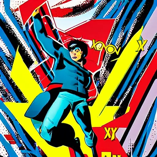 Prompt: the cover of the comic uncanny x - man # 1 9 4 styled in pop - art