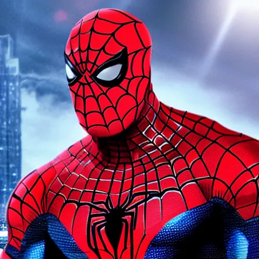 Image similar to Dwayne Johnson as Spiderman