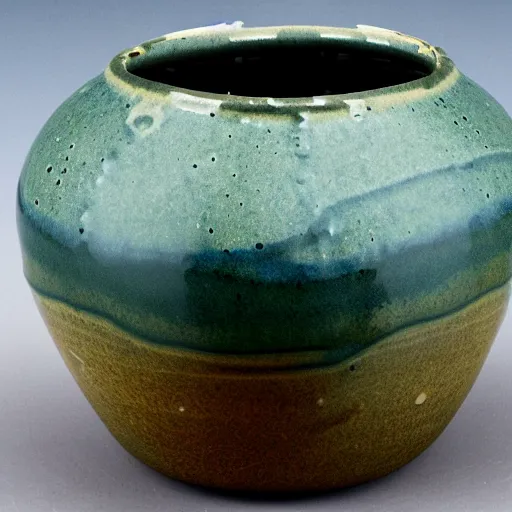 Prompt: raku pottery of a cup that looks like a bowl, ultra high quality model