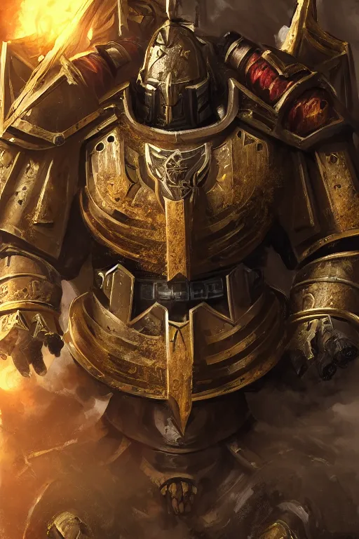 Image similar to armor portrait heros warhammer 4 0 k horus heresy fanart - the primarchs emperor by johannes helgeson animated with vfx concept artist & illustrator global illumination ray tracing hdr fanart arstation zbrush central hardmesh 8 k octane renderer comics stylized