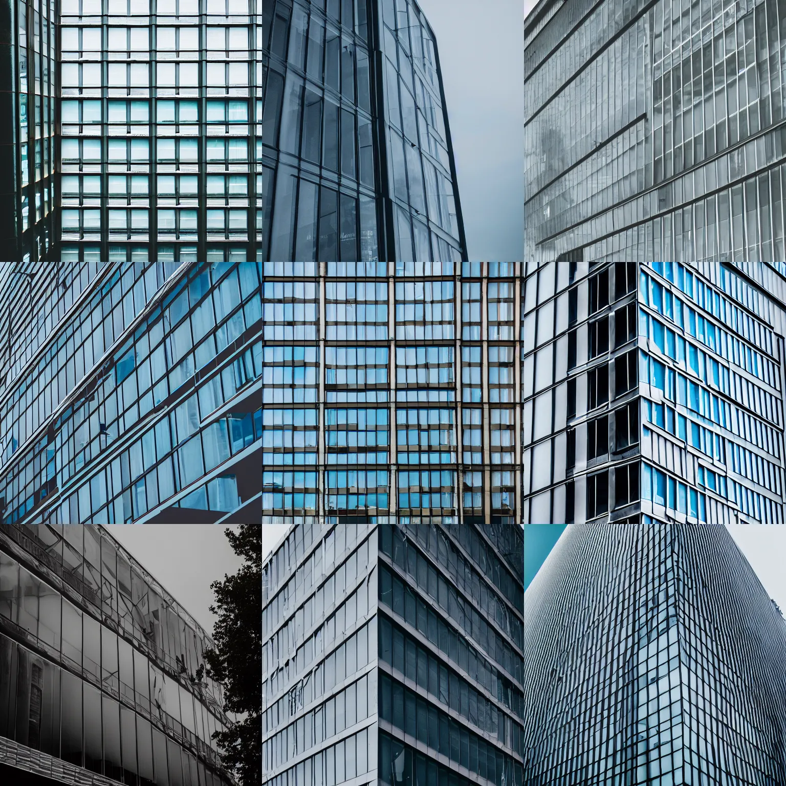 Prompt: a photography of a building with transparent walls