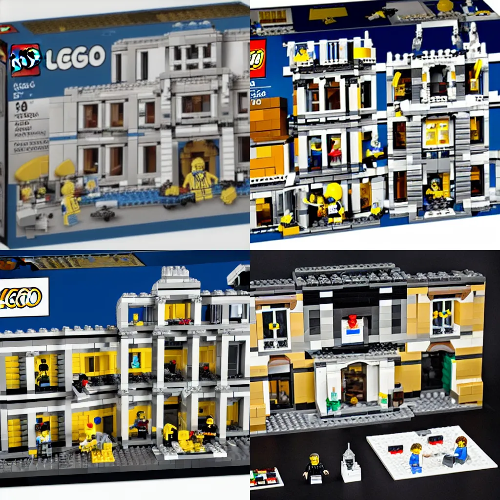 Image similar to mar - a - lago fbi raid lego set