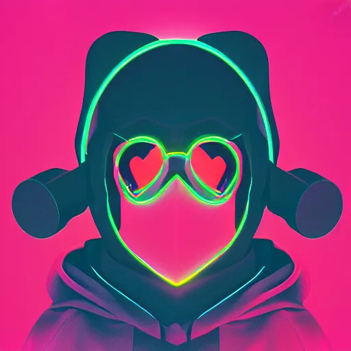 Prompt: penguin hacker in hoodie, portrait, vaporwave, synthwave, neon, vector graphics, cinematic, volumetric lighting, f 8 aperture, cinematic eastman 5 3 8 4 film, photorealistic