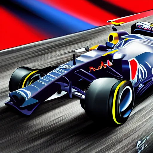 Image similar to formula 1, porsche, red bull racing, digital art, 4k, hyper realism, high detail, cinematic, cinematic lighting, high detail, realistic, HD