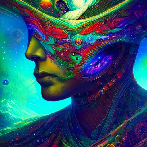 Image similar to dmt user finds the secrets of the cosmos by android jones, trending on artstation