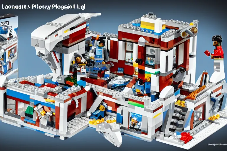 Image similar to anatomy of lego set, photorealistic