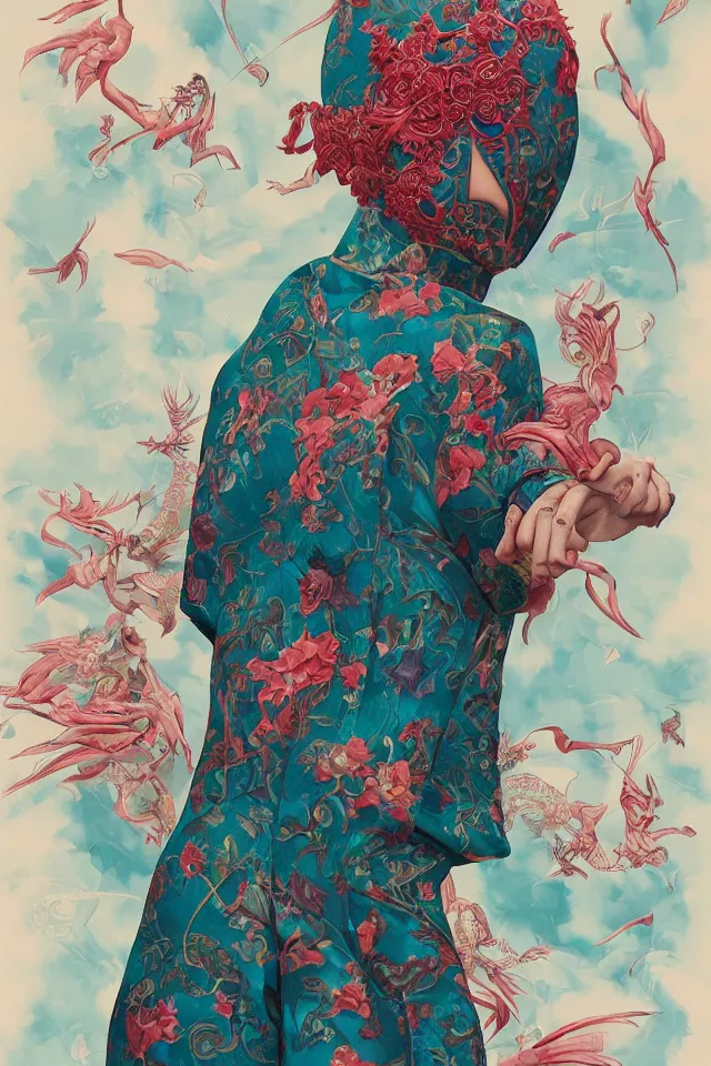 Prompt: cheongsam, by martine johanna and simon stalenhag and chie yoshii and casey weldon and wlop, ornate, dynamic, particulate, rich colors, intricate, elegant, highly detailed, centered, artstation, smooth, sharp focus, octane render, 3 d