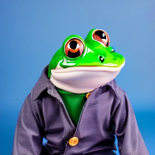 Prompt: cute frog wearing a sailor suit, studio photography,