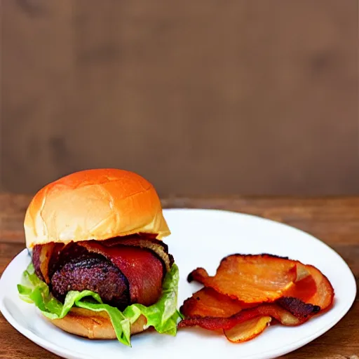 Image similar to bacon wrapped bacon cheeseburger