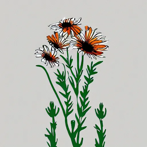 Prompt: sleepy flowers instagram profile photo minimalist creative art