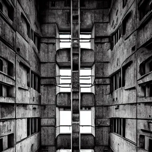 Image similar to scifi brutalist castle, photography