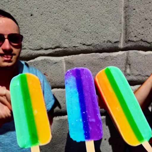 Prompt: Rainbow Popsicles Overthrowing The Government