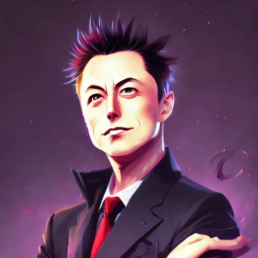 Prompt: anime portrait of evil elon musk as an anime boyby Stanley Artgerm Lau, WLOP, Rossdraws, James Jean, Andrei Riabovitchev, Marc Simonetti, and Sakimichan, trending on artstation