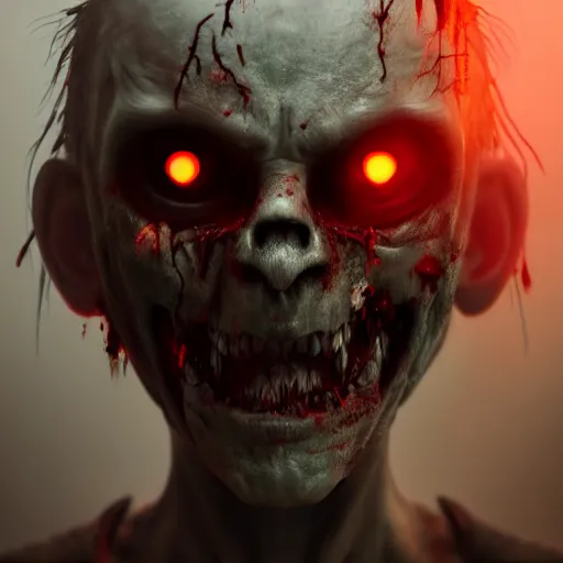 Prompt: angry zombie without eyes portrait, empty black eye - sockets, horror core, apocalyptic, feeling of grimdark, sharp focus, fiction, hyper detailed, digital art, trending in artstation, cinematic lighting, studio quality, smooth render, unreal engine 5 rendered, octane rendered, art style and nixeu and wlop and krenz cushart