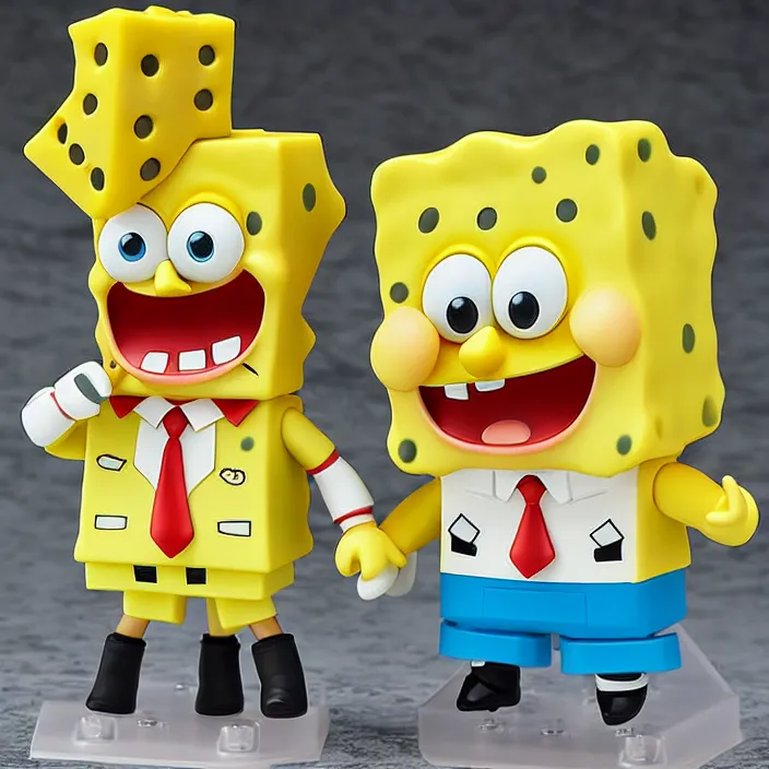 Image similar to spongebob, an anime nendoroid of spongebob, figurine, detailed product photo