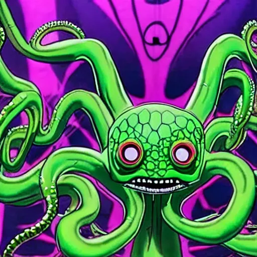 Image similar to Shuma gorath in the spiderverse film