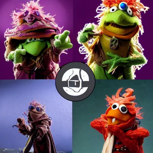 Prompt: fraggle rock as elden ring characters