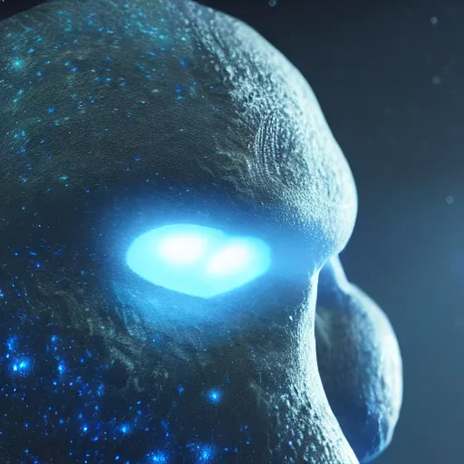 Image similar to a humanoid creature that looks like the galaxy, realistic, detailed, 4 k