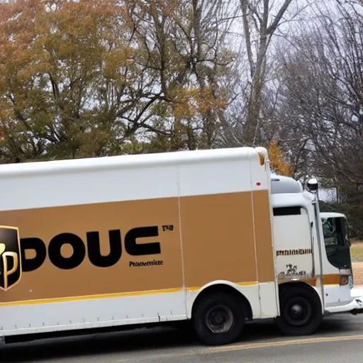 Image similar to ups truck got stuck at the roof