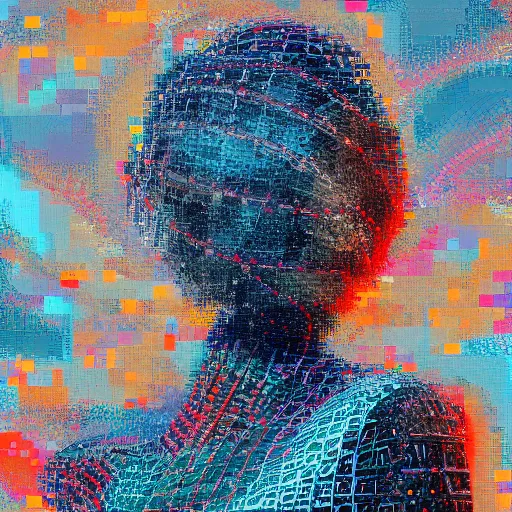 Prompt: A collection of pieces of art made with Artificial Intelligence, style by Angelo Ferrara