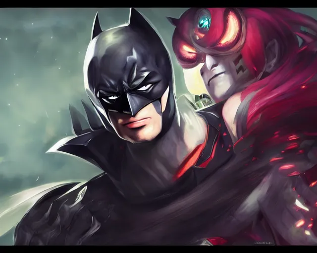 Prompt: portrait of anime batman, by jessica oyhenart, trending on art station, pixiv top monthly, cinematic, league of legends splash art, anime