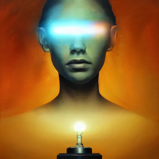 Prompt: portrait, oil painting, metanarrative, a light one billion times brighter than the surface of the sun, ordinary lamp, dazzling laser, good fog liquid, intricate digital art, artgem, trending artstation, concept art, masterpiece, epic, majestic, award - winning, awe - inspiring, breath - taking, ground - breaking, exquisite