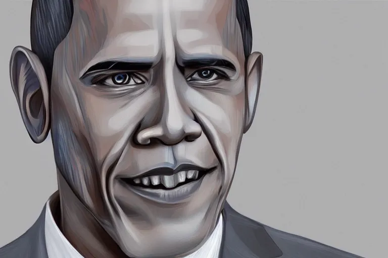 Prompt: realistic detailed image of obama as a robot