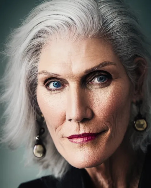 Image similar to A portrait of Maye Musk, highly detailed, trending on artstation, bokeh, 90mm, f/1.4