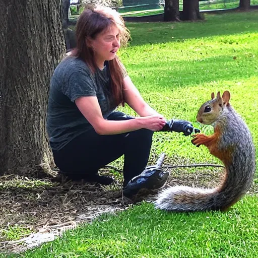 Image similar to Karen vs squirrel