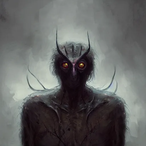 Prompt: a hyper realistic portrait painting of the mothman, glowing eyes, creepy, backlight, horror vibe, real, realistic lighting in the style of greg rutkowski,