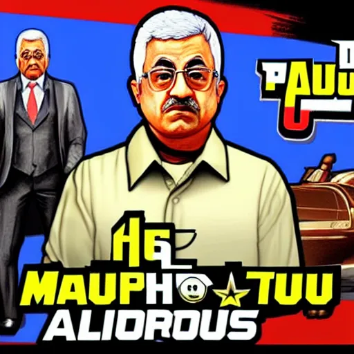 Image similar to Mahmoud Abbas GTA 5 loading screen illustration