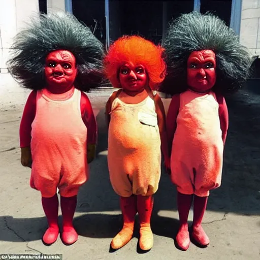 Image similar to Oompa Loompas after undergoing untested Russian experiments, leaked photos, liveleak
