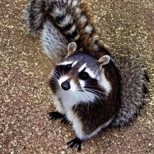 Image similar to “a raccoon mixed with a squirrel”