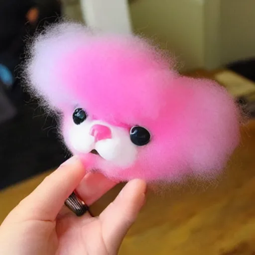 Image similar to cotton candy that looks like a pomeranian