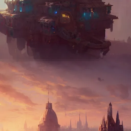 Image similar to A city on a gigantic turtle ,Greg rutkowski, Trending artstation, cinematográfica, digital Art