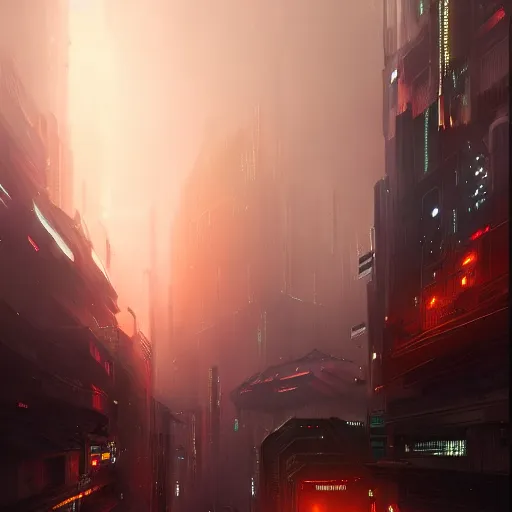 Prompt: a cyberpunk city, deviantart, artstation, by greg rutkowski, highpy detailed, mysterious, night, hyperrealistic