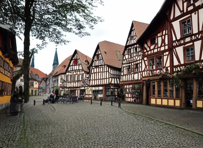 Prompt: an ancient german city