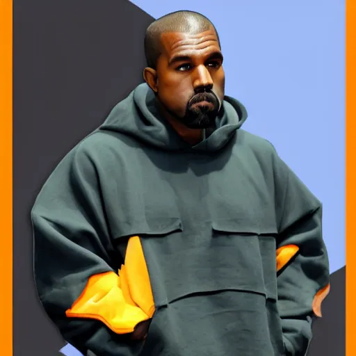 Prompt: Kanye west in Naruto