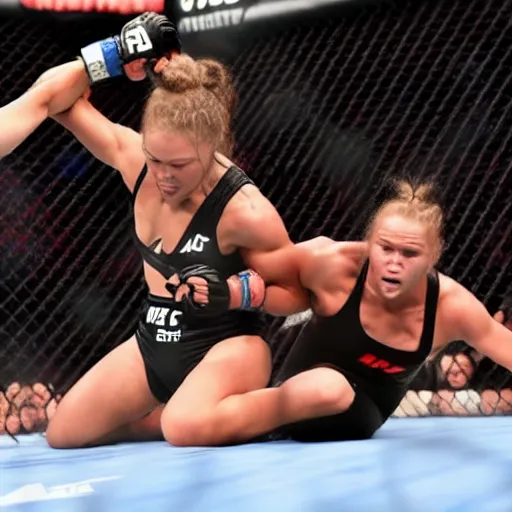 Prompt: ronda rousey fights conor mcgregor