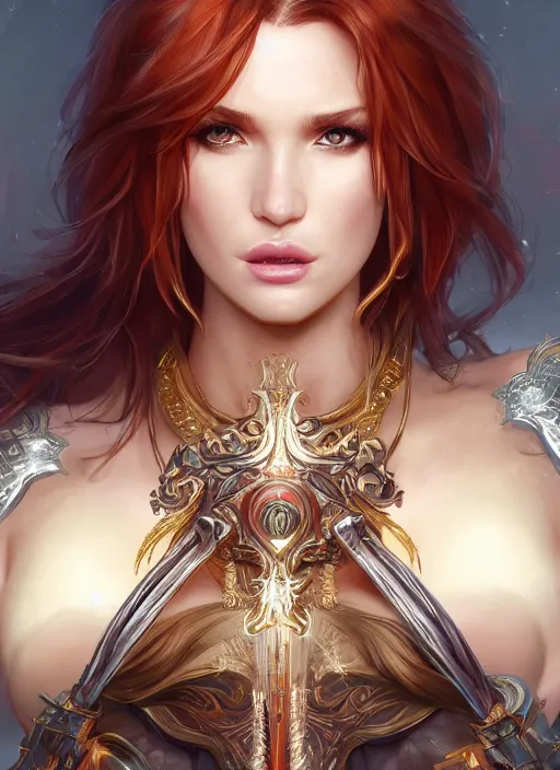 Prompt: ultra realistic illustration, bella thorne as diablo 3 angel anime with adonis belt, intricate, elegant, highly detailed, digital painting, artstation, concept art, smooth, sharp focus, illustration, art by artgerm and greg rutkowski and alphonse mucha and wlop