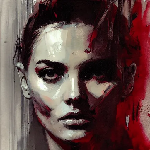 Prompt: portrait of kim wrexler, artwork by guy denning and charlie bowater,
