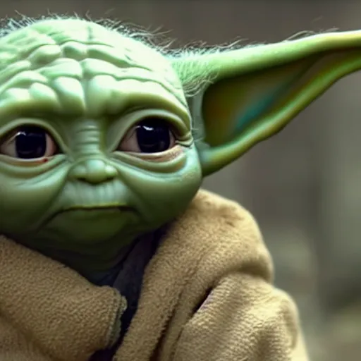Image similar to baby Yoda In the Vikings 4k detailed super realistic