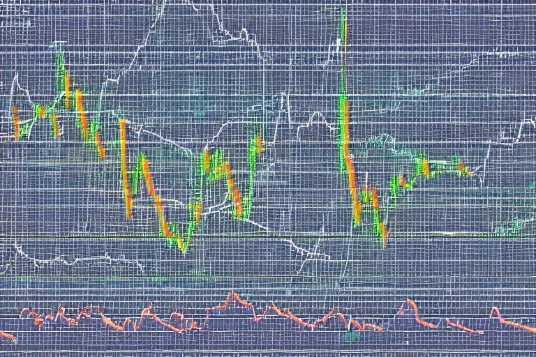 Prompt: stock financial heiken ashi chart in intricate detail, technical analysis of stock chart, smooth, focus, 8 k hyper realistic photograph