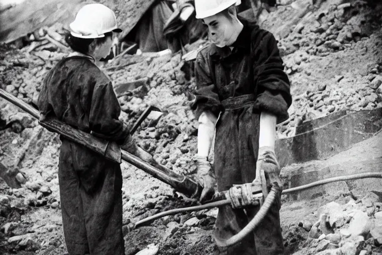 Image similar to fdsahiuy 8 9 fasdhndfsa 8 7 y 8 9 yfdas 9 hasdh 9 8 h hf 8 d 9 ashf 8 9 dash hf 8 9 asdfh 9 8 hjhuiwerh beautiful anime catgirl working in a coal mine 3 5 mm historical photography