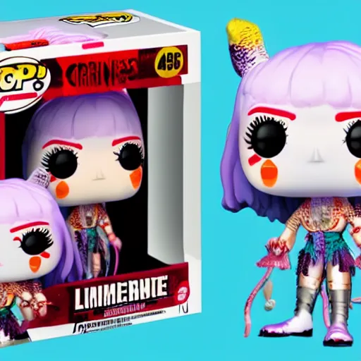 Image similar to Grimes as a Funko pop, photorealistic imagery, trending on artstation, vivid colors, lambent lighting, 4k, 8k, 35mm photography.