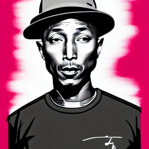 Image similar to pharrell williams by martin ansin